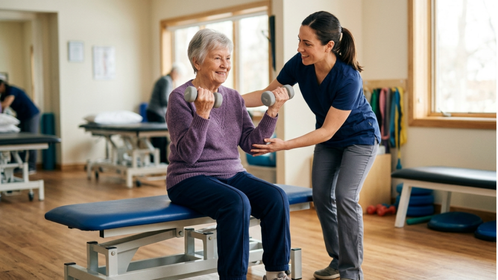 Supervised resistance exercise for bone health at Spine Act Physiotherapy clinic